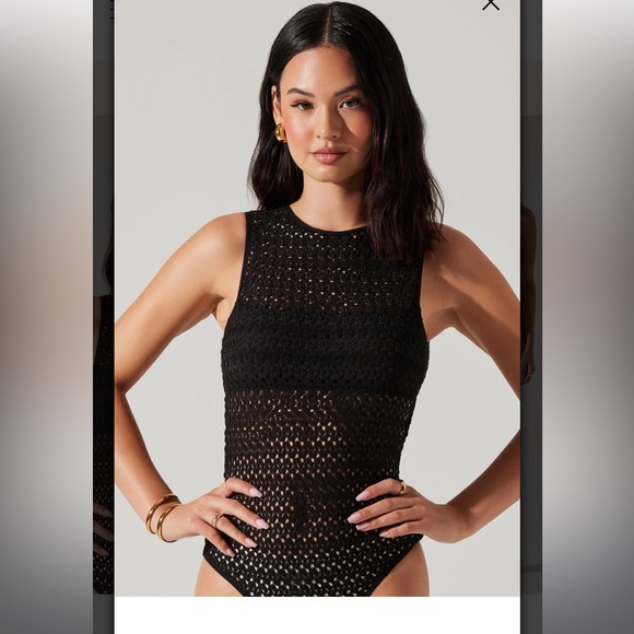 Astr The Label Black Bodysuit New With Tags - Picture 4 of 9